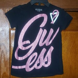 Guess Kids Black and Pink T-Shirt